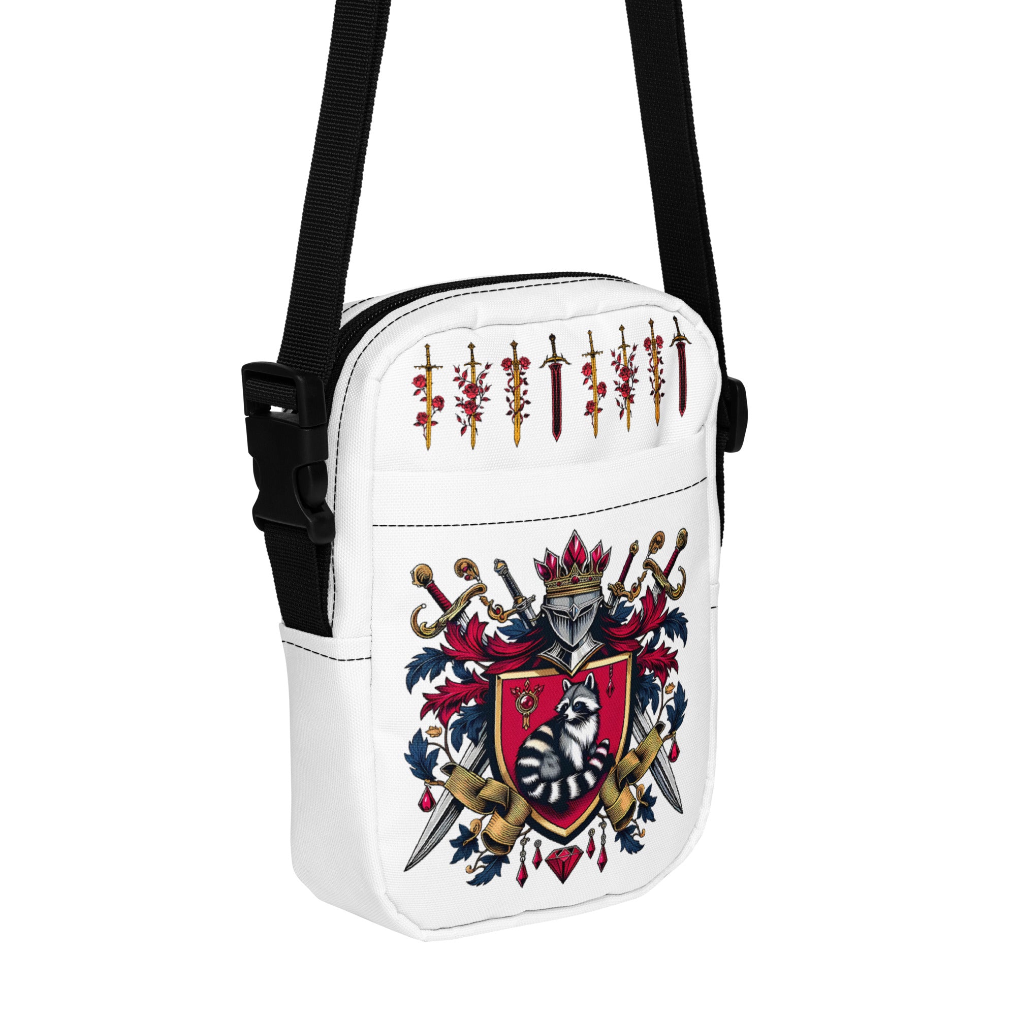 Royal Ruby Raccoon - Utility crossbody bag